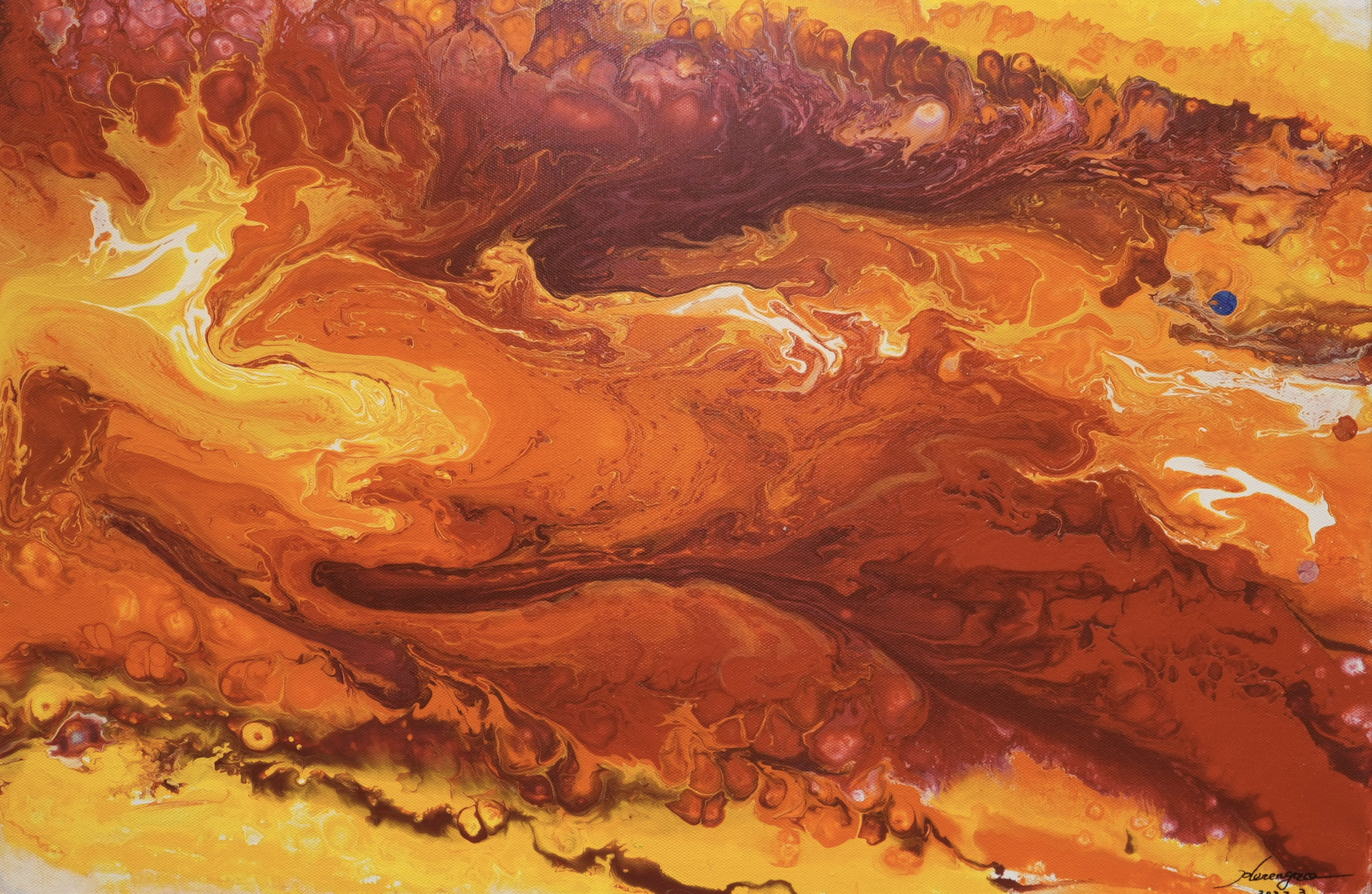 Untitled No.3, etching on paper by He Rengao